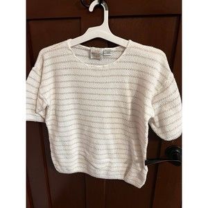 Vintage Short Sleeve Sweater Womens Large #K27